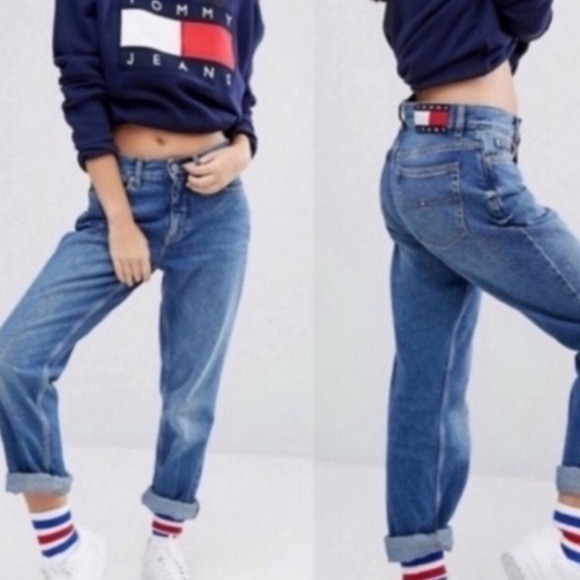 Tommy Hilfiger Vintage 90's Throwback High Rise Relaxed Denim Jeans Size 5